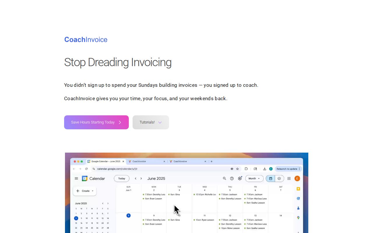 CoachInvoice - Fastest Invoicing Tool For Coaches